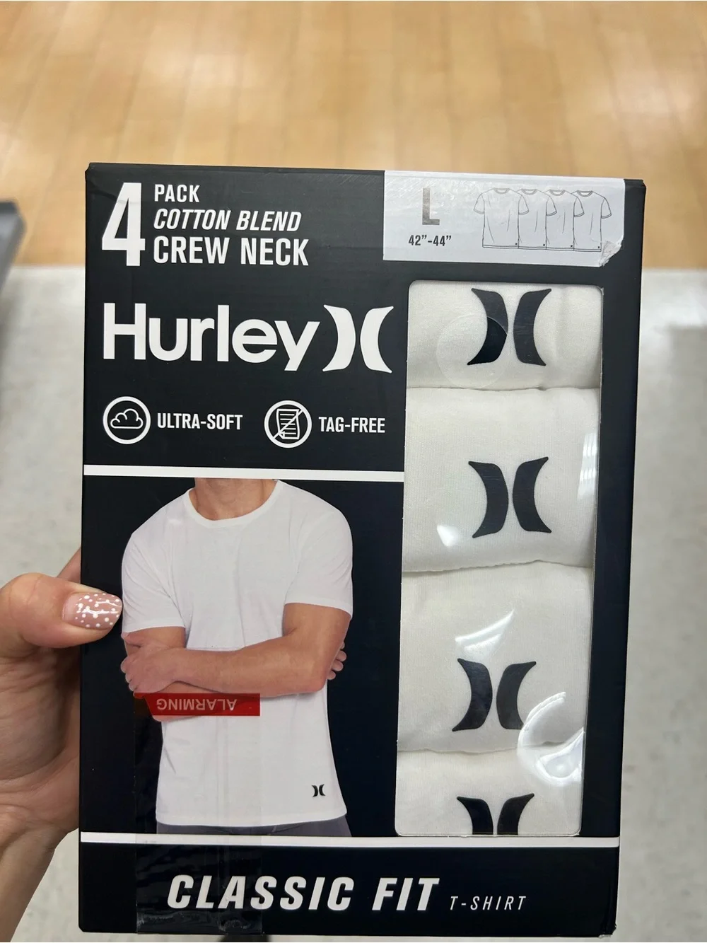 NWT Hurley men’s cotton blend crew neck tshirt 4 pack